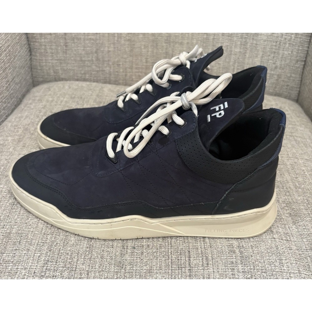 Filling Pieces Low Top Ripple Suede Sneakers Navy US 10/EU 43